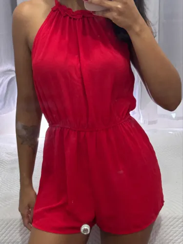 Macaquinho vermelho Shein 