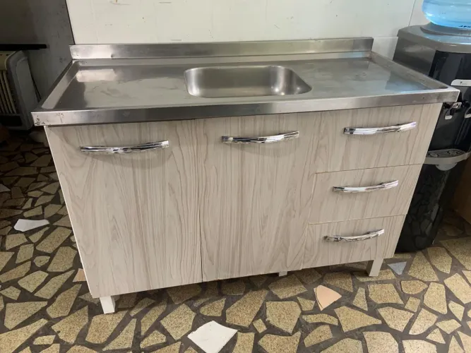 Balcão com Cuba inox 1,20m