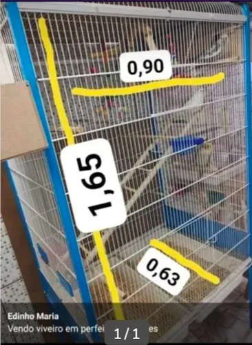 Viveiro calopsita periquito ou agápornis