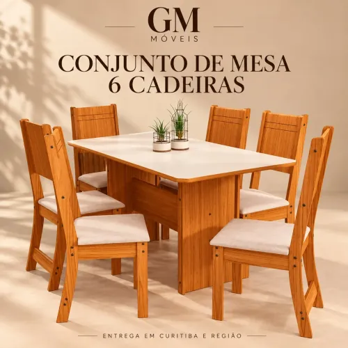 Mesa com 6 cadeiras - entrego hoje