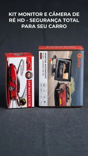 Kit Monitor Automotivo 4.3" Aiker + Câmera