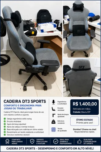 Cadeira gamer dt3 royce space gray