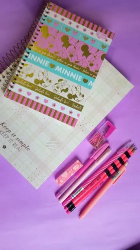 Kit papelaria Rosa fofo