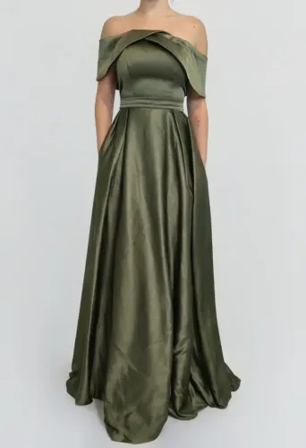 vestido longo elegante ombro a ombro tamanho p