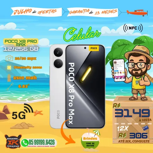 POCO X8 pro Max 256 GB 512 Novos lacrados originais globais garantia de 13 meses
