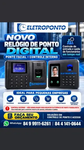 relógio de ponto facial