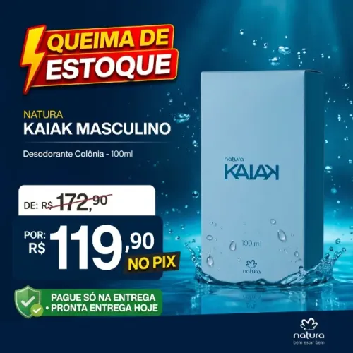 Promoção Especial NATURA KAIAK MASCULINO Desodorante Colônia - 100ml