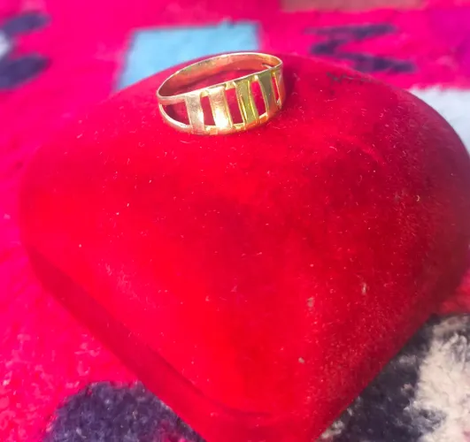 Anel ouro 18k barato