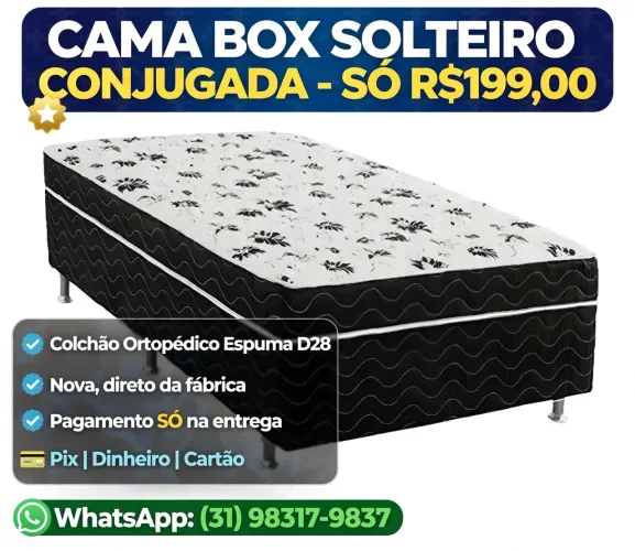 Cama box de solteiro
