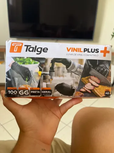 Luva de Vinil com Nitrilo sem pó