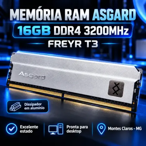 Memória RAM Asgard Freyr T3 16GB DDR4 3200MHz CL18 Desktop