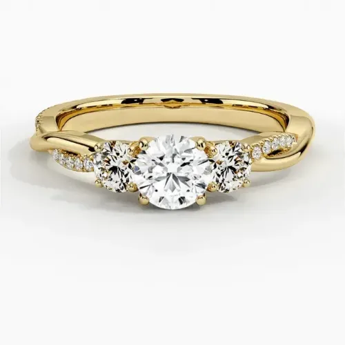 Anel Solitário Brisbane Noivado E Casamento Ouro 18k Aro 13 - FABILE