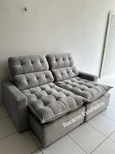 Sofá Retrátil Reclinável com Pillowtop ( Entrega Grátis )