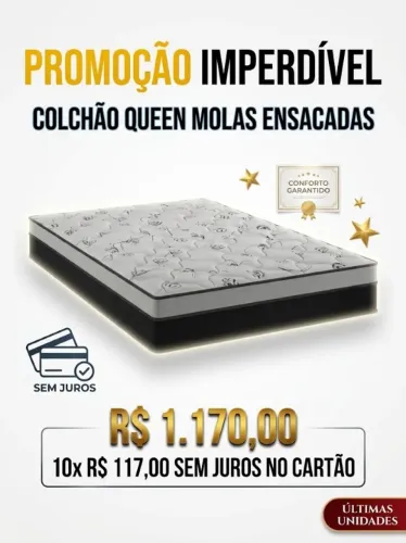 Colchão Queen de Molas Ensacadas Prime Light