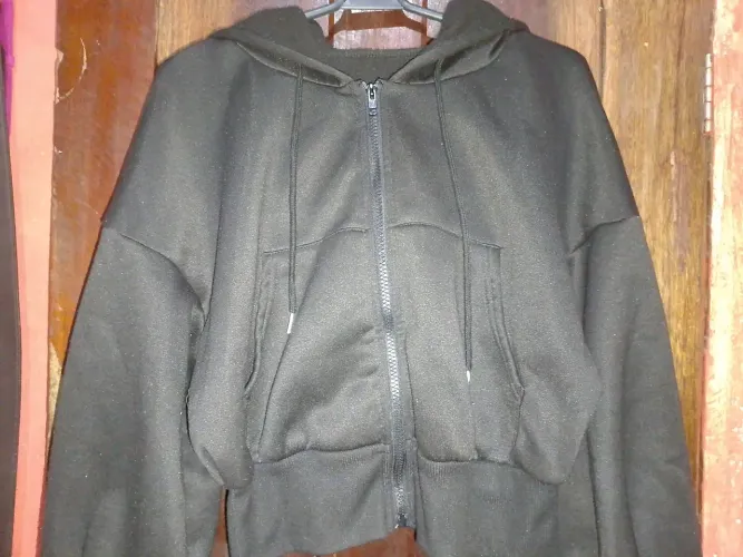 Moletom Preto Unissex - Tamanho: P