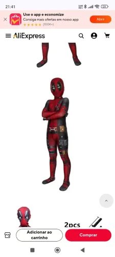 Fantasia Deadpool infantil