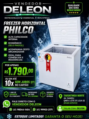 Freezer Philco 99 litros - Novo.