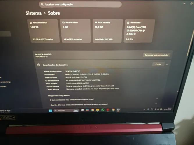 Notebook Acer Nitro 5
