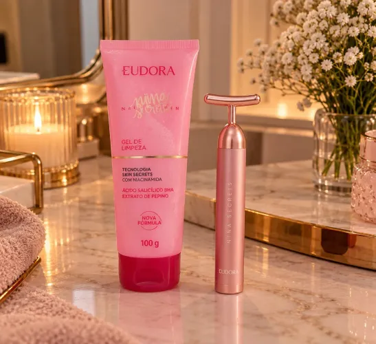 Kit Skincare Eudora Niina Secrets com Massageador Facial