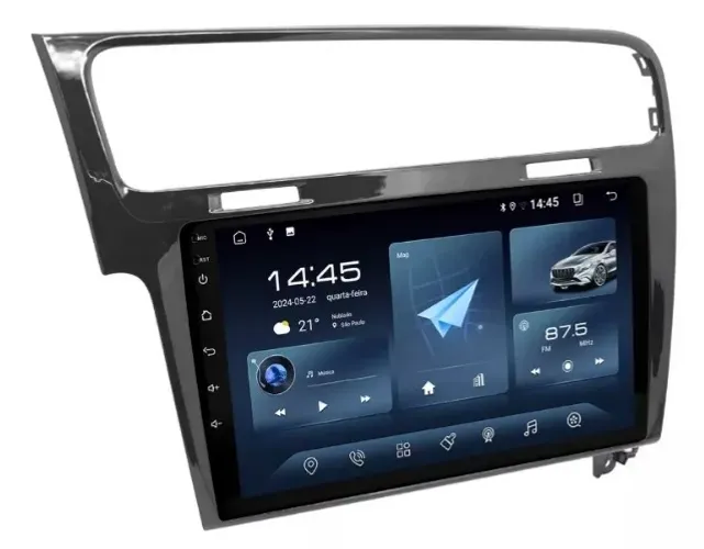 Central Multimídia Octacore 10 Pol. 4Gb/64Gb 4G Golf G7 2014 a 2019