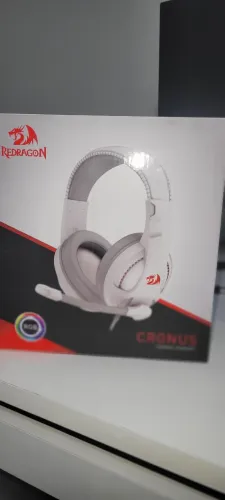 Headset Redragon branco novo