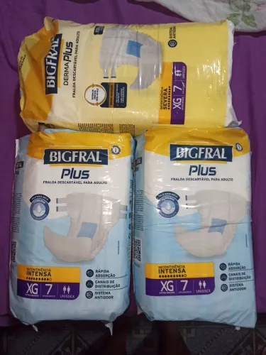 3 Pacotes Fraldas descartável para adulto XG