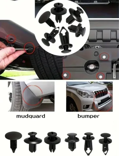 100 und Parafusos Caixa De Rodas Presilhas Clipes Rebites Fixação Carro Porta Grampo
