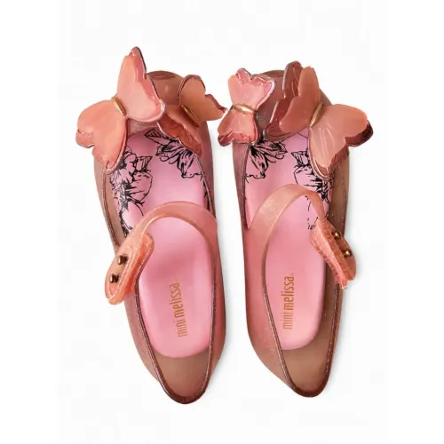 Melissa mini infantil borboleta rosa glitter nova