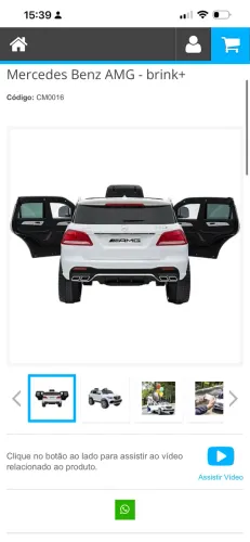 Carrinho elétrico Mercedes Bens
