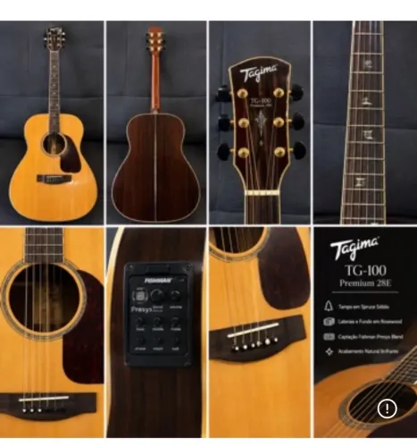 Violão Tagima TG - 100 premium captação fishma