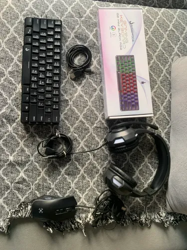 Kit teclado, mouse e headset gamer black