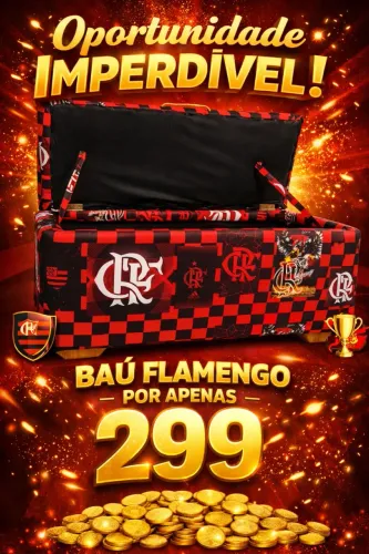 Baú do flamengo pôr apenas 299