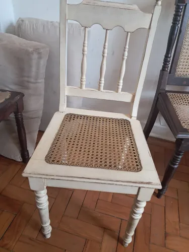 Cadeira Colonial Assento em Palhinha -  Restaurada 