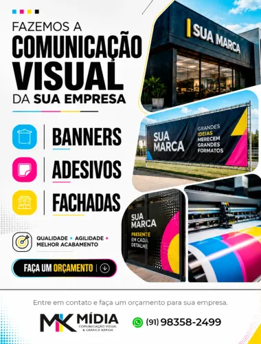 Comunicação Visual - Banners, adesivos, fachadas e muito mais