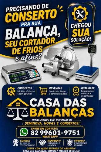 Concertamos sua balanças , cortador de frios e afins ?