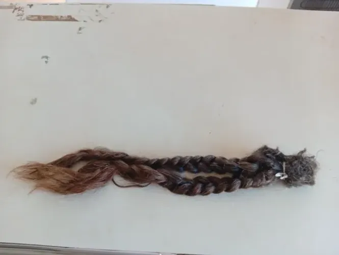 Cabelo humano natural de tinta
