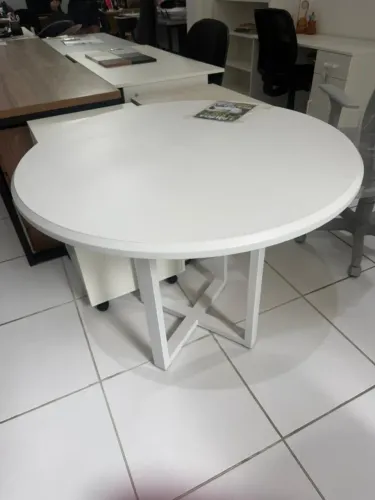 mesa 96cm redonda branca