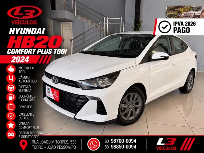 Hyundai HB20S Comfort Plus 1.0 TB Flex 12V AUT 2025