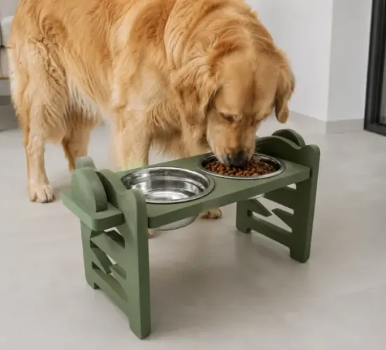 Comedouro Pet Ajustável Premium - Mais Conforto, Durabilidade e Estilo