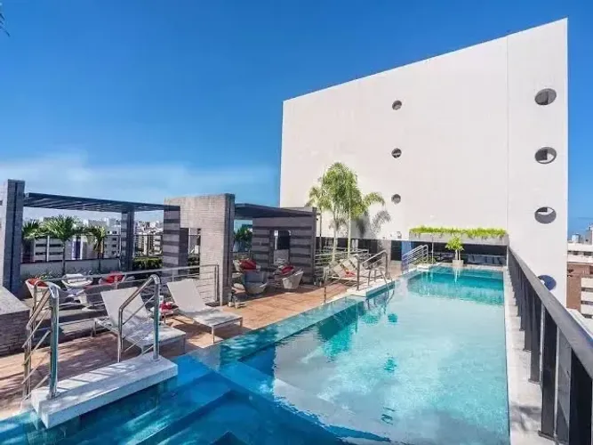 Quarto e sala na Ponta Verde