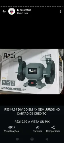 MOTO ESMERIL RAZI 350W