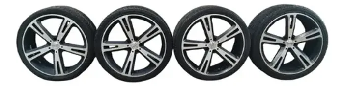 Jogo Roda Pneu American Racing Ford Mustang 2011 Aro 20 Cinza