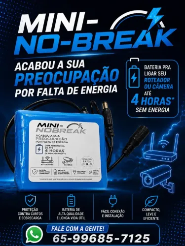 Mini No-break 9 a 12v-2a