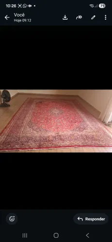 TAPETE PERSA ORIGINAL MASHHAD - FEITO À MÃO - TAMANHO GRANDE<br>
