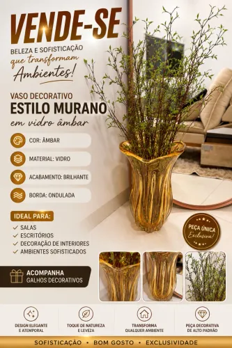 Vaso decorativo Murano 