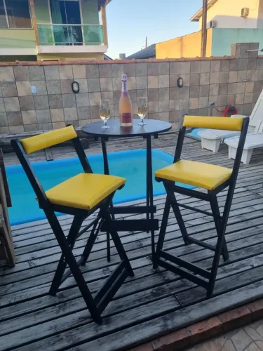 Kit bistrô com 2 banquetas. * Dimesa pague na entrega