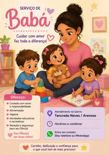 Tomo conta de crianças