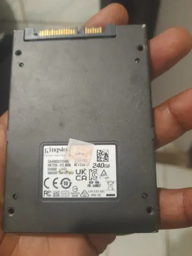 SSD Kingston A400, 240GB, 2.5", SATA III, Leitura: 500 MB/s, Gravação: 350 MB/s, Preto - S