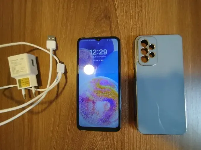 Celular Smartphone Samsung Galaxy A23 Tela 6.6 128gb 4gb Ram com película 3d e capinha