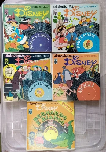 Historinhas Disney com Livro e Disco - Lote 6